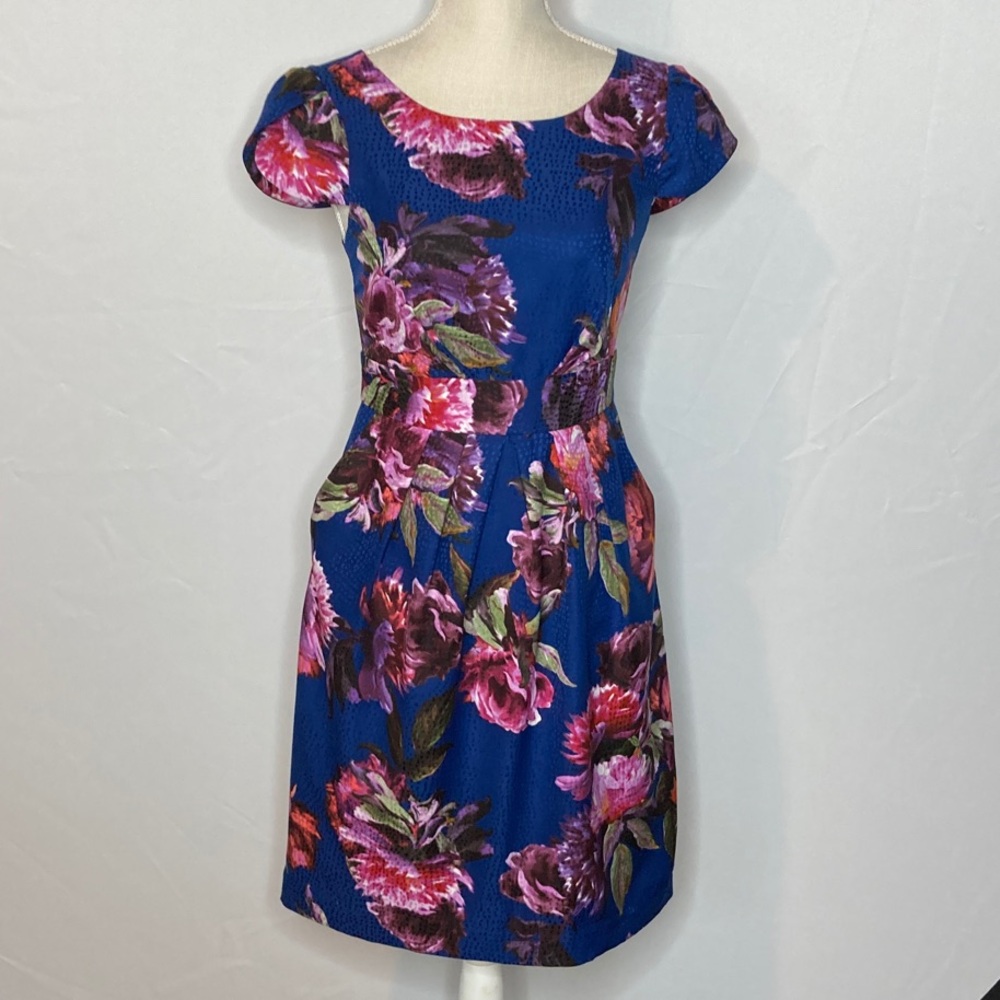 Anthropologie Moulinette Soeurs Rosada Blue Floral Dress